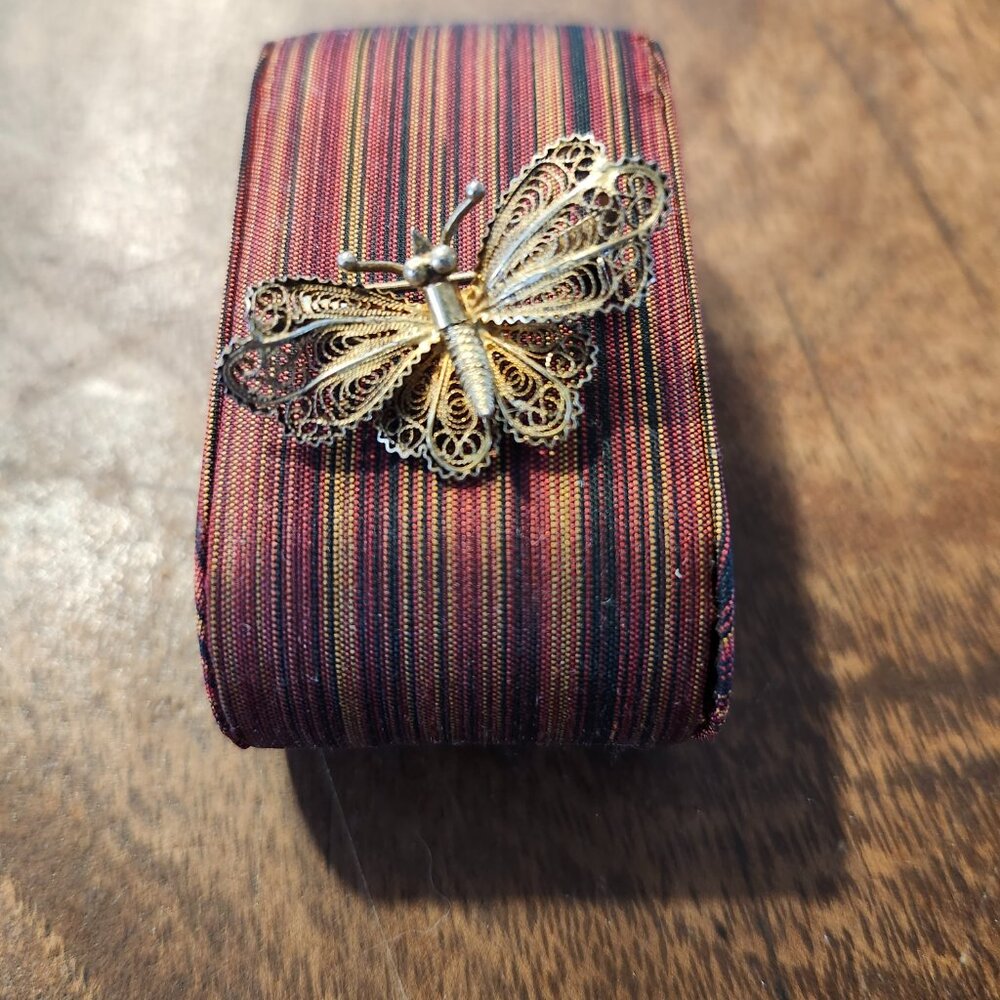 antique silver butterfly brooch